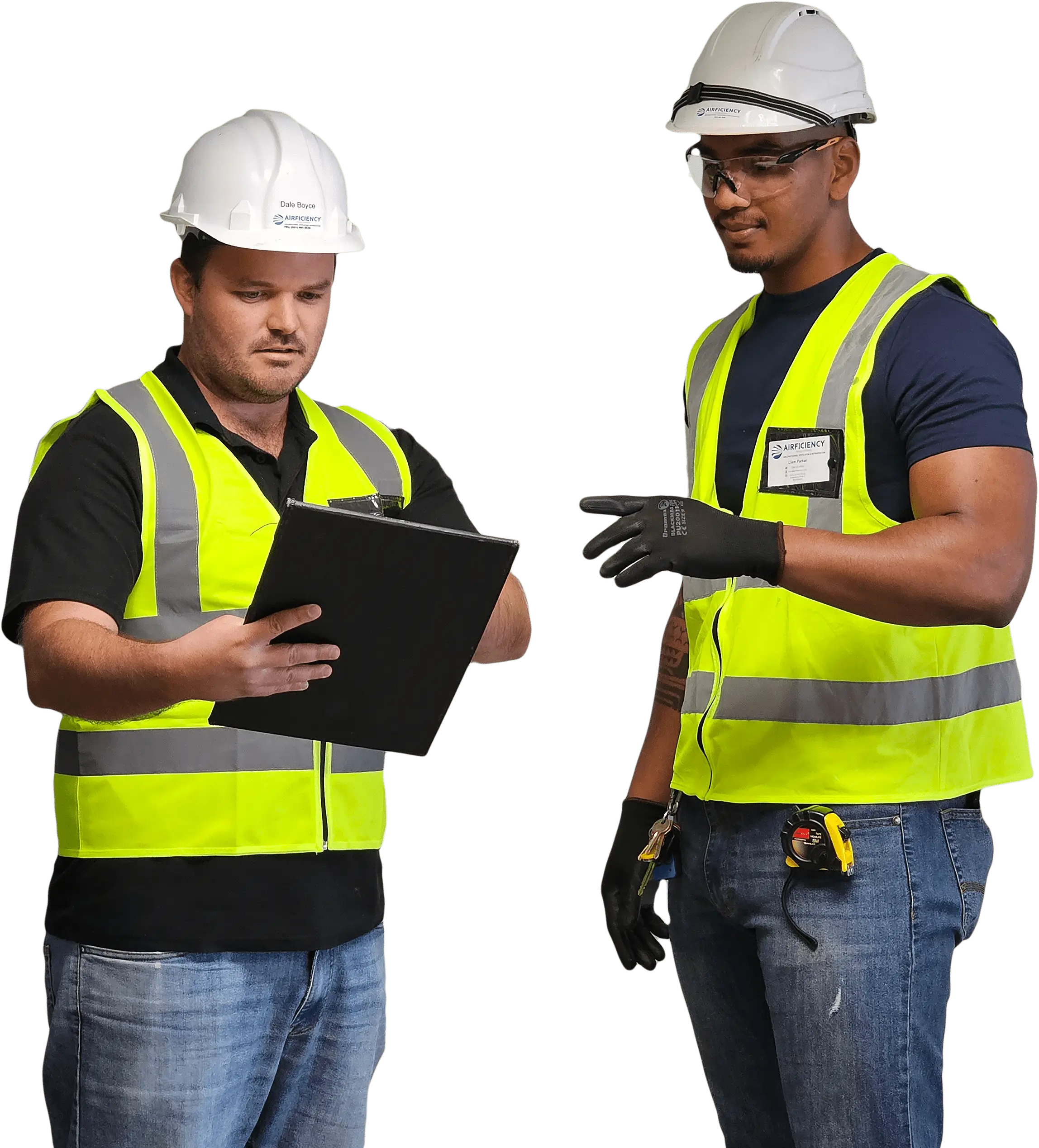 Two men talking about Air conditioning