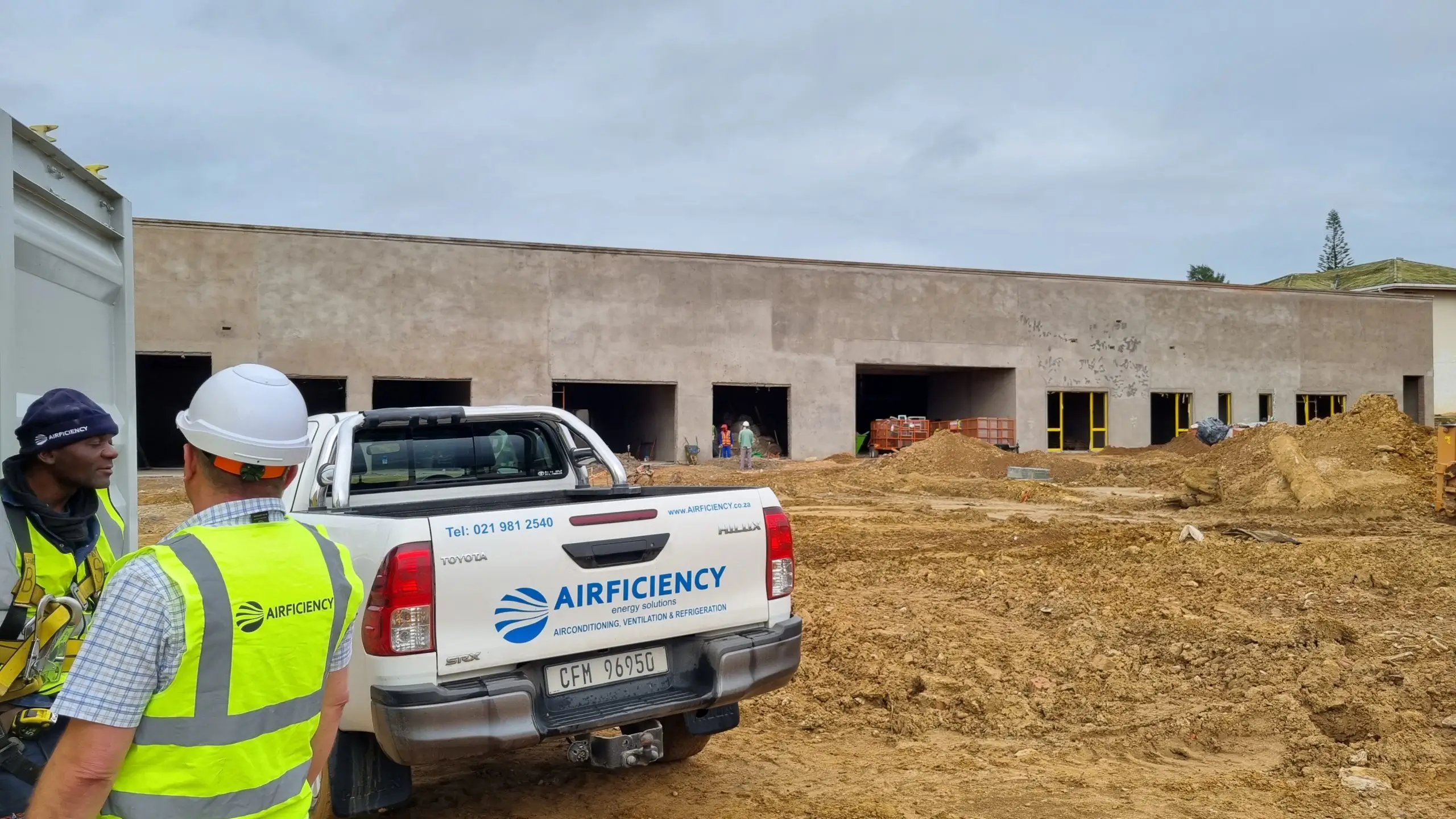 Airficiency HVAC installation team on commercial project site